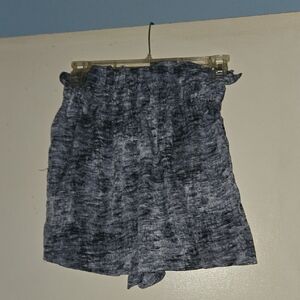 Gray Paper Bag Style Shorts
